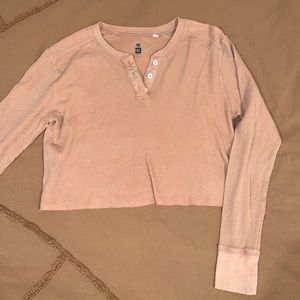 Peach Longsleeve Crop Top